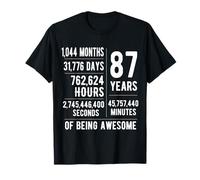 87th Birthday Men Women Funny 87 Years Old T-Shirt