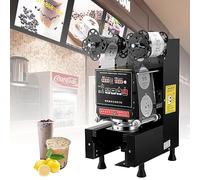 88/90/95Mm Fully Automatic Cup Sealing Machine - Paper/Plastic, Commercial Electric Cup Sealer - Efficient Sealing 500-700 Cups/H, Milk Tea Sealing Machine,Black, JYLSSKUK, Black