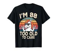 88 Birthday 88 Years Old Men 88th Women Funny Unicorn Gag T-Shirt