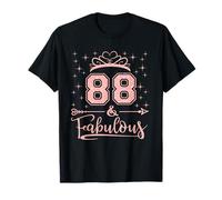 88 Fabulous 88 Years Old Happy 88th Birthday Girl Women T-Shirt
