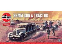 88 Gun & Tractor Airfix Classic Vintage Model Kit Tank-Killer 1:76 Scale 114pcs