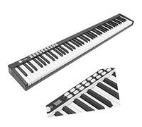 88 Key Digital Electric Piano,Light and Portable Piano Keyboard Kit with Sustain Pedal & Simply Piano Lessons and MIDI Headphone Audio Output Feature, Suit for Kids/Adult/Beginners (black)