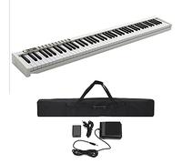 88 Key Digital Electric Piano,Light and Portable Piano Keyboard Kit with Sustain Pedal & Simply Piano Lessons and MIDI Headphone Audio Output Feature, Suit for Kids/Adult/Beginners (white)