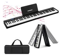 88-Key Foldable Digital Piano Semi Weighted Electronic Keyboard