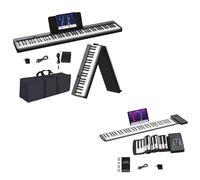 88 Key Foldable Piano Size Semi-Weighted Keys & 61 Keys Roll Up Piano 128 Rhythms, As the Best Gift for Holiday