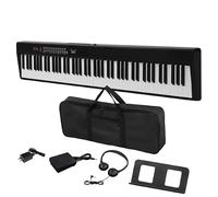 88 Key Folding Digital Piano - Semi-Weighted Keys, Dual Bluetooth, Sustain Pedal & Carry Bag