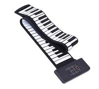 88-key Folding Thickened Hand-rolled Electronic Keyboard Hand-rolled Piano With 128 Sounds And 128 Rhythms Portable Electronic Keyboards (Color : BK)