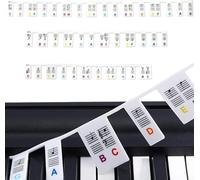 88 Key Full-size Piano Notes Detachable Piano Keyboard Note Guide Keys Colored Letter Label Accessories Music Note, Piano for Beginners to Learn Accessories for Boys and Girls