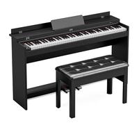 88 Key Full Size Weighted Hammer Action Digital Piano, Electric Keyboard with Triple Pedal & Dust Cover, Electric Piano for Beginners, Kids, Adults (Black, 88 Key Full Size Digital Piano+Bench)