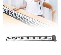 88 Key Hand Roll Piano, Roll Up Keyboard Out Piano Kids Keyboard 128 Tones USB MIDI BT Portable Folding for Beginners