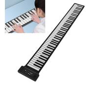 88 Key Keyboard Piano, Portable Roll Up Piano Keyboard 88 Keys with Sustain Pedal & 128 Tones and Rhythms, Foldable Rechargeable Electric Keyboard Piano for Music Beginners Gifts