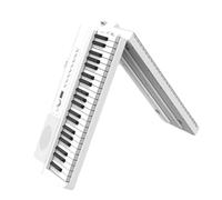 88 Key Multifunctional Portable Foldable Electronic Piano Intelligent Digital Musical Instrument(White)
