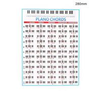 88 Key Piano Chord Practice Sticker with Fingering Diagram Chart Poster for Beginners, 210x280mm or 410x570mm