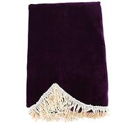 88 Key Piano Dust Cover, Half Covered Flannelette, Dark Green - Soft Velvet Fabric, Elegant Frill Edge, Convenient Split Curtain Design (Purple)