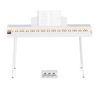 88 Key Piano Keyboard for Beginners, Full-Size Digital Piano with 3-Pedal Unit, Built-In Speakers & USB/MIDI Connecting, Portable Electric Piano for Kids & Adults (88 Key Piano Keyboard White)