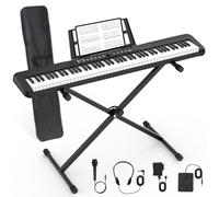 88 Key Piano Keyboard, Semi Weighted Electronic Digital Piano with Music Stand, Power Supply, Sustain Pedal, Bluetooth, Stand, MIDI, for Beginner Professional at Home, Stage