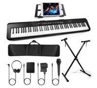 88 Key Piano Keyboard, Semi Weighted Electronic Digital Piano with Music Stand, Power Supply, Sustain Pedal, Bluetooth, Stand, MIDI, for Beginner Professional at Home, Stage/l3