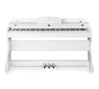 88 Key Piano Keyboard Semi Weighted with Piano Bench, Digital Piano 88 Weighted Keys for Beginners, Electric Piano Keyboard 88 Keys with 3 Pedals, Built-In Speakers, USB, Furniture Stand (White Piano)