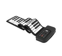 88 Key Portable Piano Roll Up with Speaker Sustain Pedal, Thickened 9mm Folding Electric Keyboard Piano Rechargeable for Beginners Travelling Learning