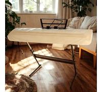 88-Key Waterproof Piano Keyboard Cover - Dustproof & Stretchy Protective Cover with Music Stand Hole, Fits Yamaha/Casio/Electronic Keyboards, Khaki Elastic Fabric