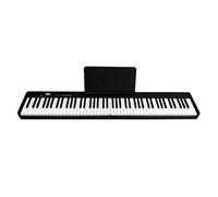 88 Keyboard Folding Electric Keys Portable Digital Piano Rechargeable Built-in Dual Speakers With Bluetooth 5.0, USB/MIDI Sustain Pedal,Music Sheet Holder,Carrying Bag (Color : Black)