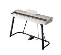88 Keys Electric Keyboard Digital Piano With Stand Sustain Pedal Portable Electronic Keyboard Full Size Touch-sensitive Support Bluetooth MIDI For Beginners Adults Children (Color : White)