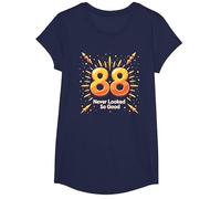 88 Never Looked So Good Birthday Gift Celebration T-Shirt, Girls, Navy, Medium