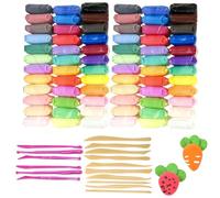 88 PCS Air Dry Clay for Kids Set, 36 Colors Modelling Clays Plasticine for Kids with Tools, Coloured Clay Foam Clays, Suitable Children's Gift Creative Art DIY Crafts
