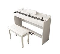 88 Weighted Keys Digital Piano Hammer Action Full Size Piano Keyboard Beginner Electric Piano USB/MIDI Home Digital Piano With Furniture Stand, 3-Pedal, Stool For Beginner & Professional(White)