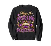 88 Year Old Made in 1938 Retro Floral 88th Birthday Women Sweatshirt