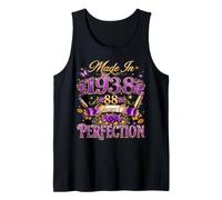 88 Year Old Made in 1938 Retro Floral 88th Birthday Women Tank Top
