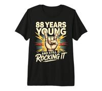 88 Years and Still Rocking It 88th Birthday Funny Premium T-Shirt