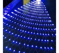 880 LED Christmas Net Lights Outdoor 6m X 4m Mesh Fairy String Plug In With Remote Timer 8 Modes Waterproof For Tree(Blau,1.5m x 1.5m 96led)