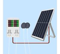 8800/17600mah Solar Oxygen Pump, Solar Pond Oxygenator Aerator Outdoor with Four Working Modes and Double Pump for Outdoor Sunlit Fish Tank Or Fish Pond, Aluminum Alloy Frame(Size:17600mah)