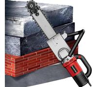 8800W Concrete Chain Saw, 7500 RPM Electric Wall Groove Cutter, 14-inch Wet Blade for Rebar, Marble, Brick Cutting Depth 35CM