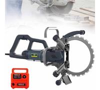 8800w Electric Ring Saw Wall Chaser,3000 RPM Portable Concrete Cutting Machine,with 10.6in Depth,Water Fed Dust Suppression for Construction,Renovations,2xblade