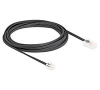 88037 cable: telephone RJ11 plug, RJ45 plug 3 meters black 30AWG DELOCK