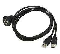 88104 Cable USB 2.0 USB A Female x2, USB A Male x2 1m Black DELOCK
