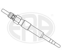 ERA 886017 Glow plug 5V M10X1 VOLKSWAGEN: Polo IV Hatchback, Transporter 5, Transporter 5 Bus, AUDI: A3 Sportback, A4 B7 Avant, A4 B7 Saloon