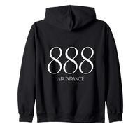 888 Ange Number Abundance Spirit Guides Back Graphic Zip Hoodie
