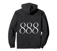 888 Angel Number Abundance Spirit Guides Back Graphic Pullover Hoodie