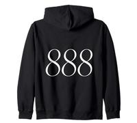 888 Angel Number Abundance Spirit Guides Back Graphic Zip Hoodie
