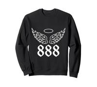 888 Angel Number, Wings & Halo-Spiritual Numerology Sweatshirt