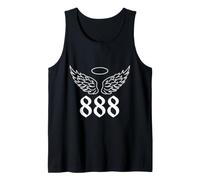 888 Angel Number, Wings & Halo-Spiritual Numerology Tank Top