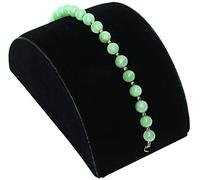 888 Display - Black Velour Half Moon Bracelet Showcase Display Stand (3" x 5" x 2 1/2"H (76 x 127 x 63mm), Black Velour)