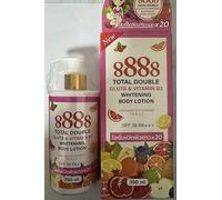 8888 Total Double Whitening Body Lotion, Gluta and Vitamin B3, SPF 35 PA+++, Collagen and Glutathione, 350 ml
