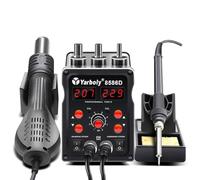 8898 SMD Rework Soldering Station 2 In 1 Hot Air Soldering Iron LCD Digital Display Welding Station For BGA PCB IC Repair 8586D