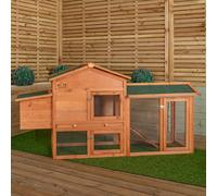 88cm x 1.79m Samuel Alexander Large Wooden Outdoor Hutch for Small Animals with Run
