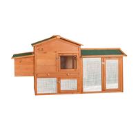88cm x 1.79m Samuel Alexander Large Wooden Outdoor Hutch for Small Animals with Run Samuel Alexander Brown One Size