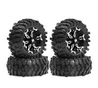 88mm 1.9 Rock Crawler Mud Tires and Plastic Wheels Rims Set 12mm Hex for 1/12 RC4WD FMS FCX12 CR12 ECX Barrage Redcat Gen7 S10 H12Y MN128 1/10 RC Cars Conversion R269/4PCS (A Model R269)